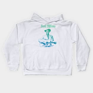 Hank Williams//green solid style, Kids Hoodie